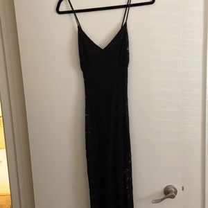 Forever 21 Long lace black dress size S